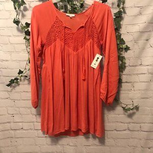 NWT - Long Sleeve, Boho/Peasant Dress
